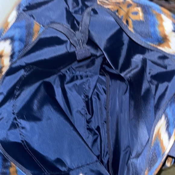 Adidas Blue and Brown Patterned Tote Bag - Picture 2 of 6